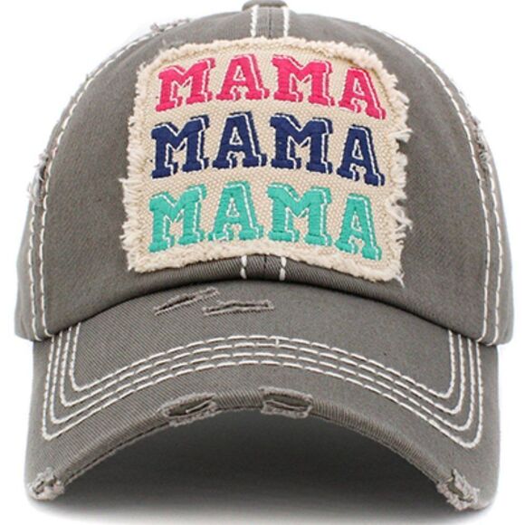 2/$30 Ladies Grey Mama Mama Mama Baseball Hat - Picture 1 of 6